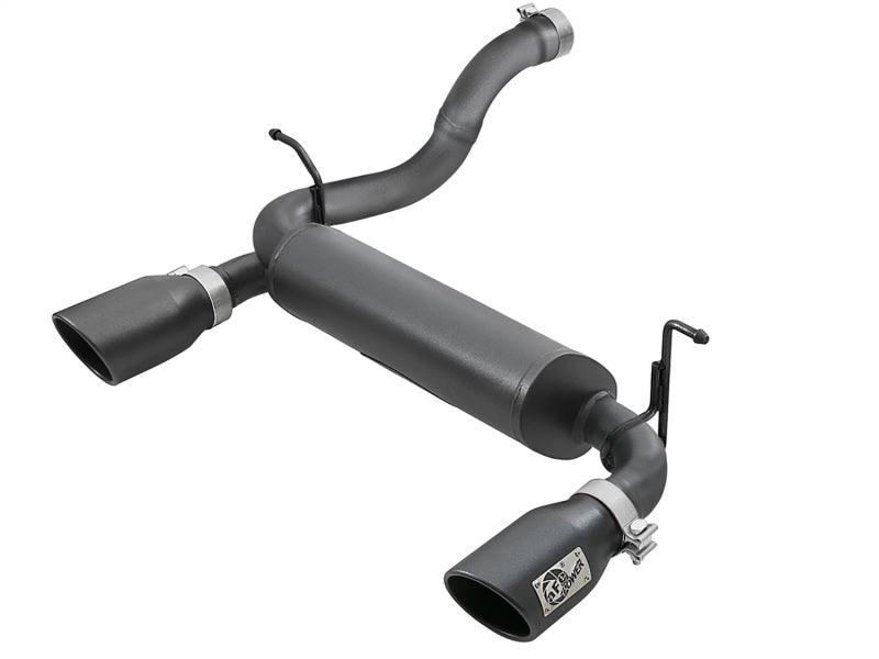 aFe Rebel Series 2.5in 409 SS Axle-Back Exhaust w/ Black Tips 2018+ Jeep Wrangler (JL) V6 3.6L | Too Fast Autoparts | Order Online