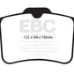 EBC 10-15 Jaguar XF 5.0 Supercharged (470) Redstuff Rear Brake Pads