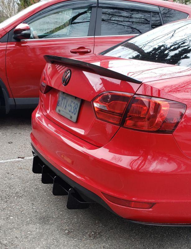 2011-2014 volkswagen gli mk6 rear diffuser+Rear corner spats  Too Fast Autoparts