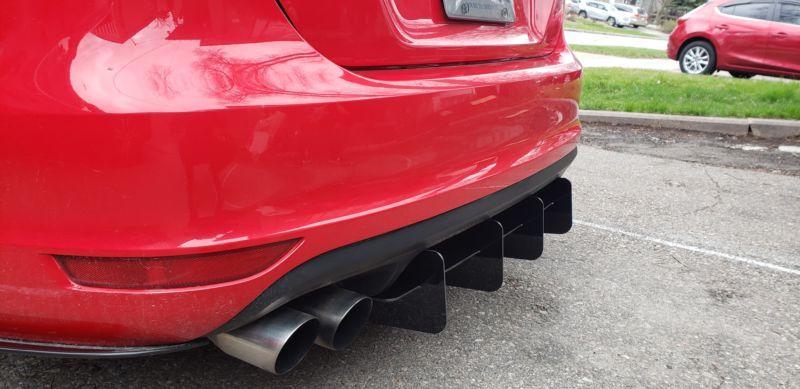 2011-2014 volkswagen gli mk6 rear diffuser+Rear corner spats  Too Fast Autoparts