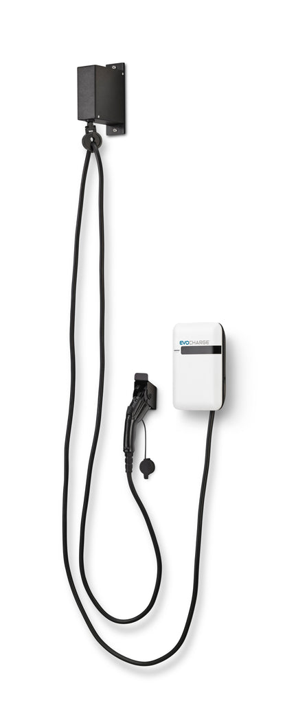 EvoCharge EVSE Single Port Wall w/Retractor