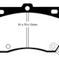 EBC 91-96 Ford Escort 1.8 Yellowstuff Front Brake Pads