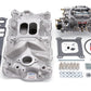 Edelbrock Manifold And Carb Kit Performer Eps Small Block Chevrolet 1957-1986 Natural Finish