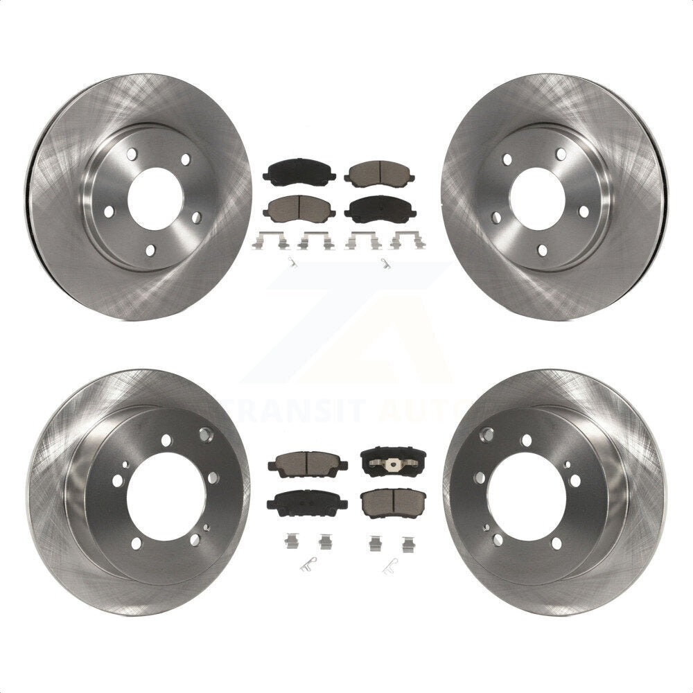 Transit Auto - Front Rear Disc Brake Rotors And Ceramic Pads Kit For Mitsubishi Lancer K8C-101017