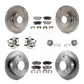 Transit Auto - Front Rear Wheel Hub Bearings Assembly Disc Brake Rotors And Semi-Metallic Pads Kit (10Pc) For 2004 Hyundai Sonata 4-Wheel ABS To 09 03 KBB-106178