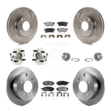 Transit Auto - Front Rear Wheel Hub Bearings Assembly Disc Brake Rotors And Semi-Metallic Pads Kit (10Pc) For 2004 Hyundai Sonata 4-Wheel ABS To 09 03 KBB-106178