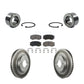 Transit Auto - Front Wheel Bearing With Coated Disc Brake Rotors And Ceramic Pads Kit For 2012-2013 Kia Soul KBB-118307