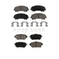 Front Rear Ceramic Brake Pads Kit For 2019 Nissan Rogue FULL HYBRID EV-GAS (FHEV) engine With Electric Parking KCX-100557