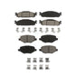 Front Rear Ceramic Brake Pads Kit For 2016 Ford Explorer Base With Heavy Duty Brakes KCX-100580