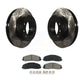 Transit Auto - Front Coated Drilled Slotted Disc Brake Rotors And Semi-Metallic Pads Kit For Ford F-350 Super Duty F-250 KDS-100015