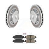 Transit Auto - Front Coated Disc Brake Rotors And Ceramic Pads Kit For Ford Mustang KGA-100027