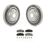 Transit Auto - Front Coated Disc Brake Rotors And Ceramic Pads Kit For Lexus RX350 RX450h Toyota RX350L Camry RX450hL Avalon NX250 NX350 NX350h KGC-100069