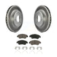 Transit Auto - Front Coated Disc Brake Rotors And Ceramic Pads Kit For Honda Civic Acura RSX CR-Z KGC-100163
