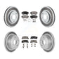 Transit Auto - Front Rear Coated Disc Brake Rotors And Ceramic Pads Kit For Toyota Camry KGT-100803
