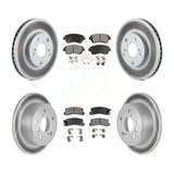 Transit Auto - Front Rear Coated Disc Brake Rotors And Ceramic Pads Kit For Toyota Camry KGT-100803