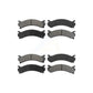 Front Rear Semi-Metallic Brake Pads Kit For Chevrolet Silverado 3500 HD GMC Sierra Classic KSM-100547