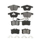 Front Rear Semi-Metallic Brake Pads Kit For 2004 Audi A6 Quattro With 321mm Diameter Rotor KSM-100561