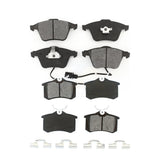 Front Rear Semi-Metallic Brake Pads Kit For 2004 Audi A6 Quattro With 321mm Diameter Rotor KSM-100561