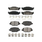 Front Rear Semi-Metallic Brake Pads Kit For 2016 Ford Explorer Base With Heavy Duty Brakes KSM-100570