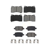 Front Rear Semi-Metallic Brake Pads Kit For 2018-2019 Buick Regal TourX With Brembo Brakes KSM-100578