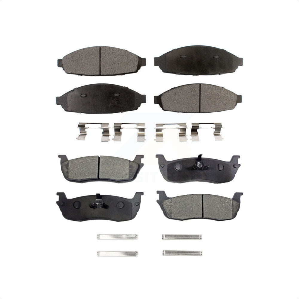 Front Rear Ceramic Brake Pads Kit For 2003-2010 Lincoln Town Car Limousine KTC-100488