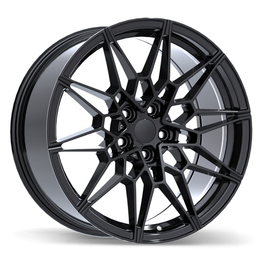 Replika Gloss Black R266 19x8.0 5x112mm +40 66.6mm BLK