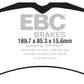 EBC 15+ Ford Mustang 5.0 Performance Pkg Yellowstuff Front Brake Pads