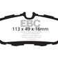EBC 10-14 Ford Mustang 3.7 Yellowstuff Rear Brake Pads