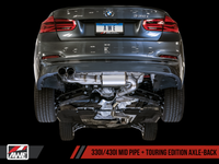 AWE Tuning BMW F3X 28i / 30i Touring Edition Pot d'échappement arrière simple face - Embouts argentés 80 mm