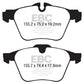 EBC 13+ Jaguar F-Type (Cast Iron Rotors Only) 3.0 Supercharged (340) Redstuff Front Brake Pads