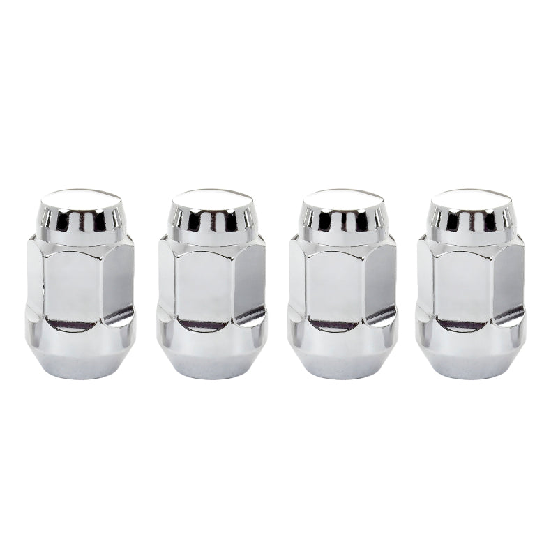 McGard Hex Lug Nut (Cone Seat Bulge Style) 1/2-20 / 3/4 Hex / 1.45in. Length (4-pack) - Chrome