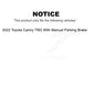 Front Rear Ceramic Brake Pads Kit For 2022 Toyota Camry TRD With Manual Parking KCX-100549