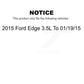Air And Cabin Filters Kit For 2015 Ford Edge 3.5L To 01 19 15 KFL-100953