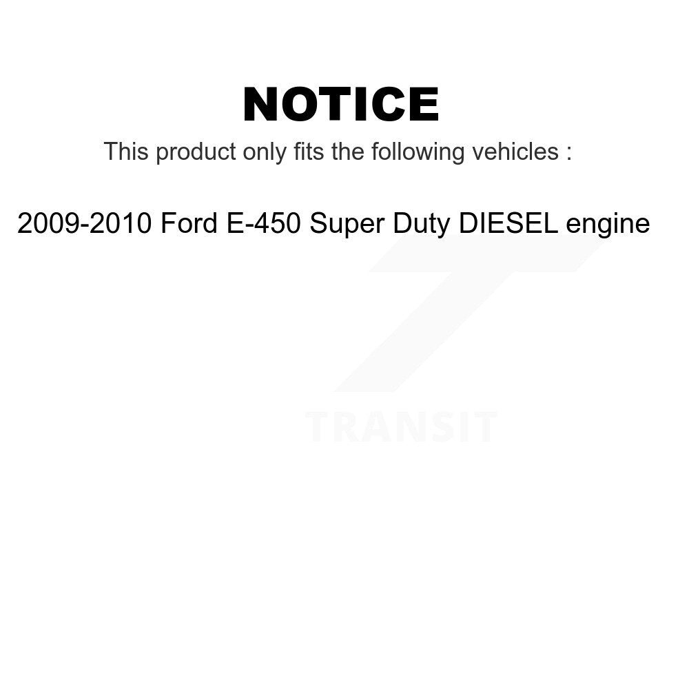 Transit Auto - Rear Coated Disc Brake Rotors And Semi-Metallic Pads Kit For 2009-2010 Ford E-450 Super Duty DIESEL engine KGA-105352