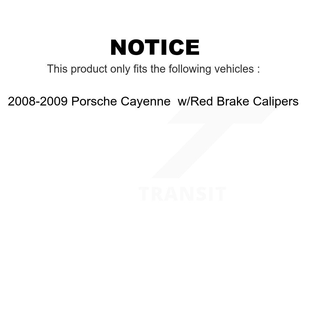 Mpulse Front Rear Disc Brake Pads Wear Sensor (4 Pack) For 2008-2009 Porsche Cayenne w Red Calipers KSE-100446