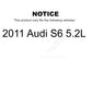 Mpulse Front Rear Disc Brake Pads Wear Sensor (4 Pack) For 2011 Audi S6 5.2L KSE-100456