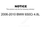 Mpulse Front Rear Disc Brake Pads Wear Sensor (4 Pack) For 2006-2010 BMW 650Ci 4.8L KSE-100457