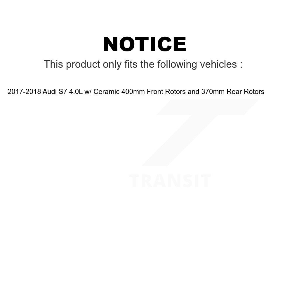 Mpulse Rear Disc Brake Pads Wear Sensor (2 Pack) For 2017-2018 Audi S7 4.0L w Ceramic 400mm Front Rotors 370mm KSE-100462