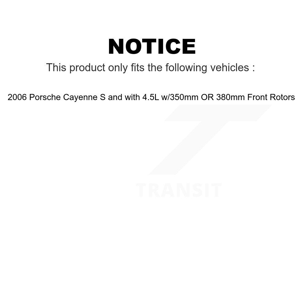 Mpulse Rear Disc Brake Pads Wear Sensor (2 Pack) For 2006 Porsche Cayenne S with 4.5L w 350mm OR 380mm Front Rotors KSE-100464