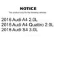Mpulse Rear Disc Brake Pads Wear Sensor (2 Pack) For 2016-2016 Audi A4 S4 Quattro KSE-100466