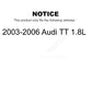 Mpulse Rear Disc Brake Pads Wear Sensor (2 Pack) For 2003-2006 Audi TT 1.8L KSE-100467