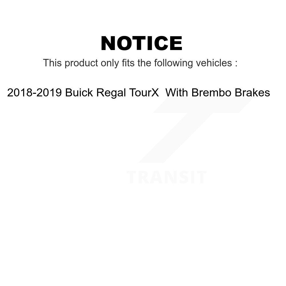 Front Rear Semi-Metallic Brake Pads Kit For 2018-2019 Buick Regal TourX With Brembo Brakes KSM-100578