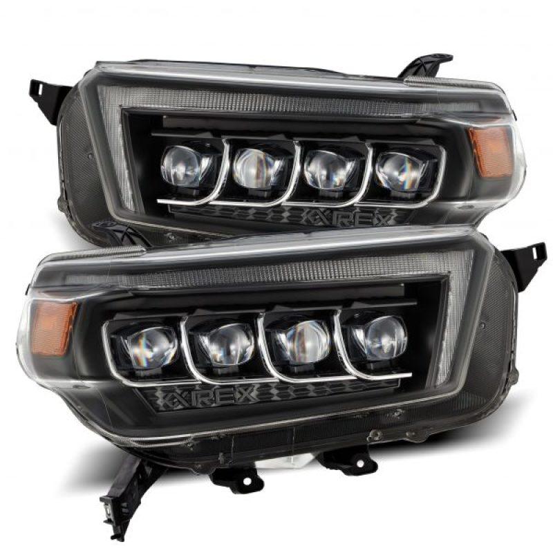 AlphaRex 10-13 Toyota 4Runner NOVA LED Projector Headlights Plank Style Black w/Seq Signal/DRL | Too Fast Autoparts | Order Online