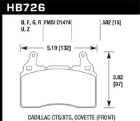 Hawk 2014 Chevrolet Corvette HPS 5.0 Front Brake Pads