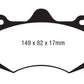 EBC AP Racing Caliper CP7040 Yellowstuff Brake Pads