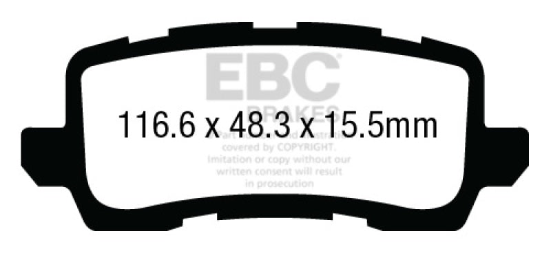 Plaquettes de frein arrière EBC 13+ Acura RLX 3.5 Redstuff