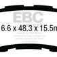 EBC 2018+ Honda Odyssey 3.5L Greenstuff Rear Brake Pads