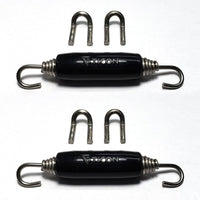 Ticon Industries Black Silicone Titanium Spring Tab and Spring Kit (4 Tabs/2 Springs) - 2 Pack