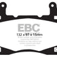 EBC 11-15 Chevrolet Camaro (5th Gen) 6.2 Yellowstuff Front Brake Pads