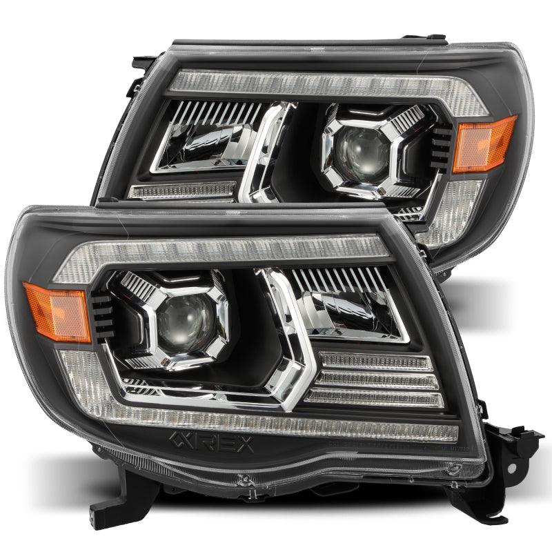 AlphaRex 05-11 Toyota Tacoma PRO-Series Projector Headlights Plank Style Design Black w/DRL | Too Fast Autoparts | Order Online